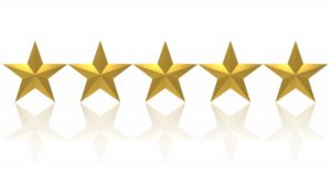 5 gold stars for testimonials