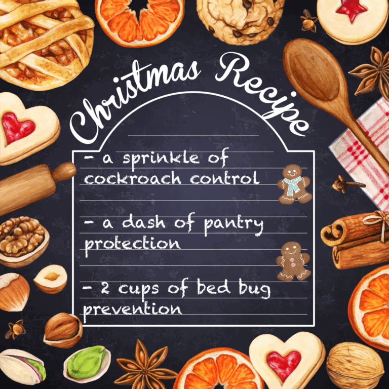 christmas recipe on a blackboard